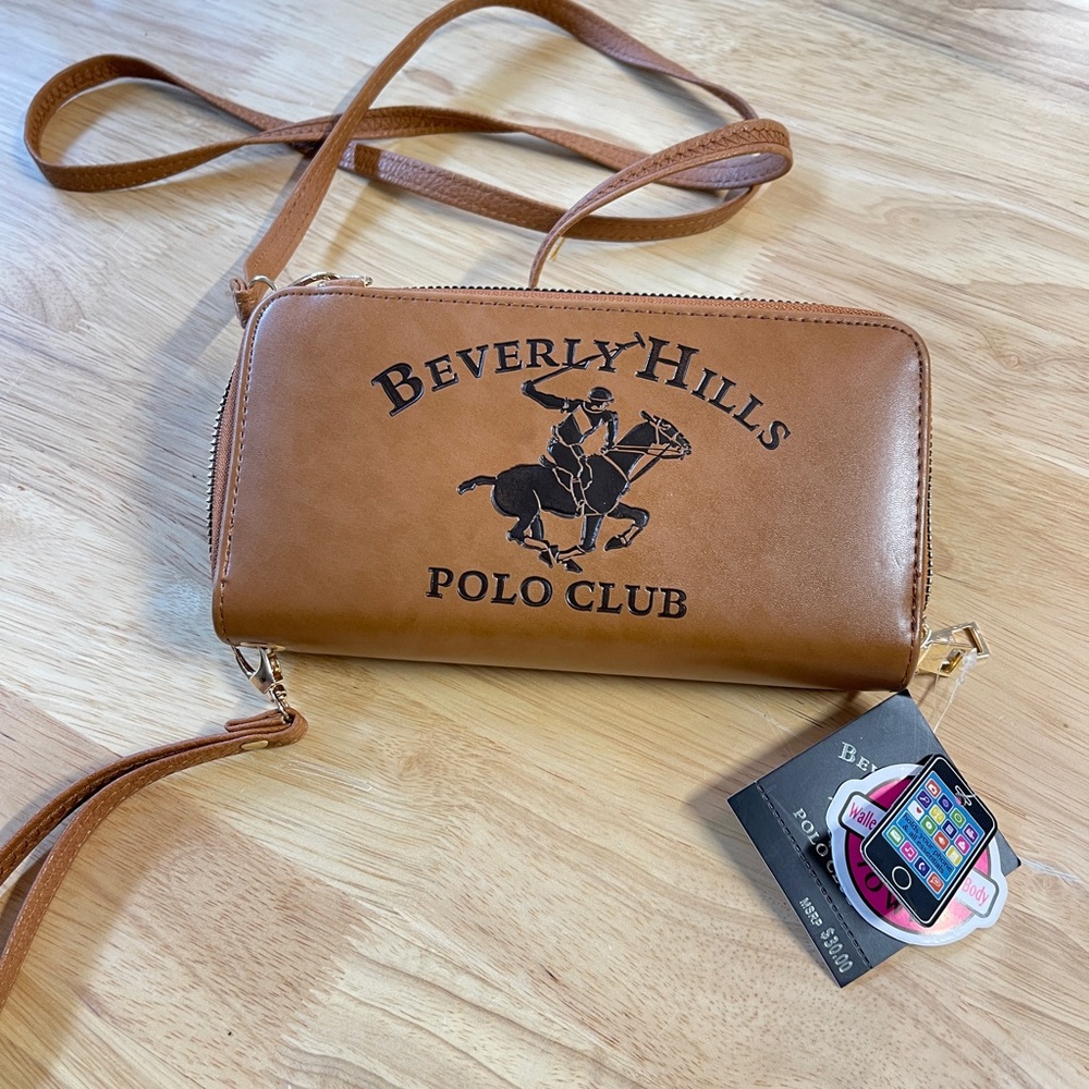 Beverly Hills Polo Club Brown Wallet with Embossed Logo